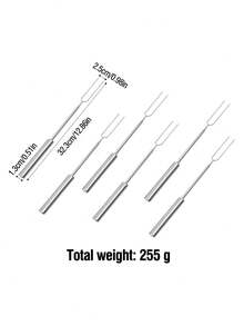 1pc/6pcs Stainless Steel Extendable BBQ Forks, 32.3cm Heat-Resistant Long Handle Double-Pronged Skewers, High Temperature Resistant And Easy To Clean, Suitable For Camping BBQ, Home Garden, Roasting Marshmallows, Chocolate Fondue, Home/Outdoor Universal, Multi-Functional Roasting Tool - BBQ Skewers - View 14