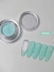1/6 件美甲粉，闪亮星河水钻粉，大气法式流苏水晶糖粉，细闪粉，多功能美甲粉。 - 彩色 - 查看 5