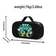 Printed Football & Game Pencil Case With Compartments, Stationery Box For Pencils, Keys, Phone, Coins, Small Items, Suitable For School, Home, Gift, Vacation, Holidays (Back To School, Christmas), Multi-Purpose Use - 積木67二 - 查看 2
