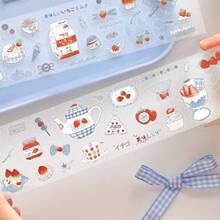 Roll Stickers Fresh Style Light Summer Green Apple Misty Island Berry Series Planner Stickers, Journal Decoration Base Collage Material Background Graffiti Stickers - Multicolor - View 6