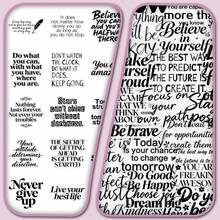 50pcs Transparent Minimalist Fresh Original Black & White Inspirational English Quote Creative Decorative Stickers For Journaling And Vases - 50 Original Black and White Inspirational English Images - View 3