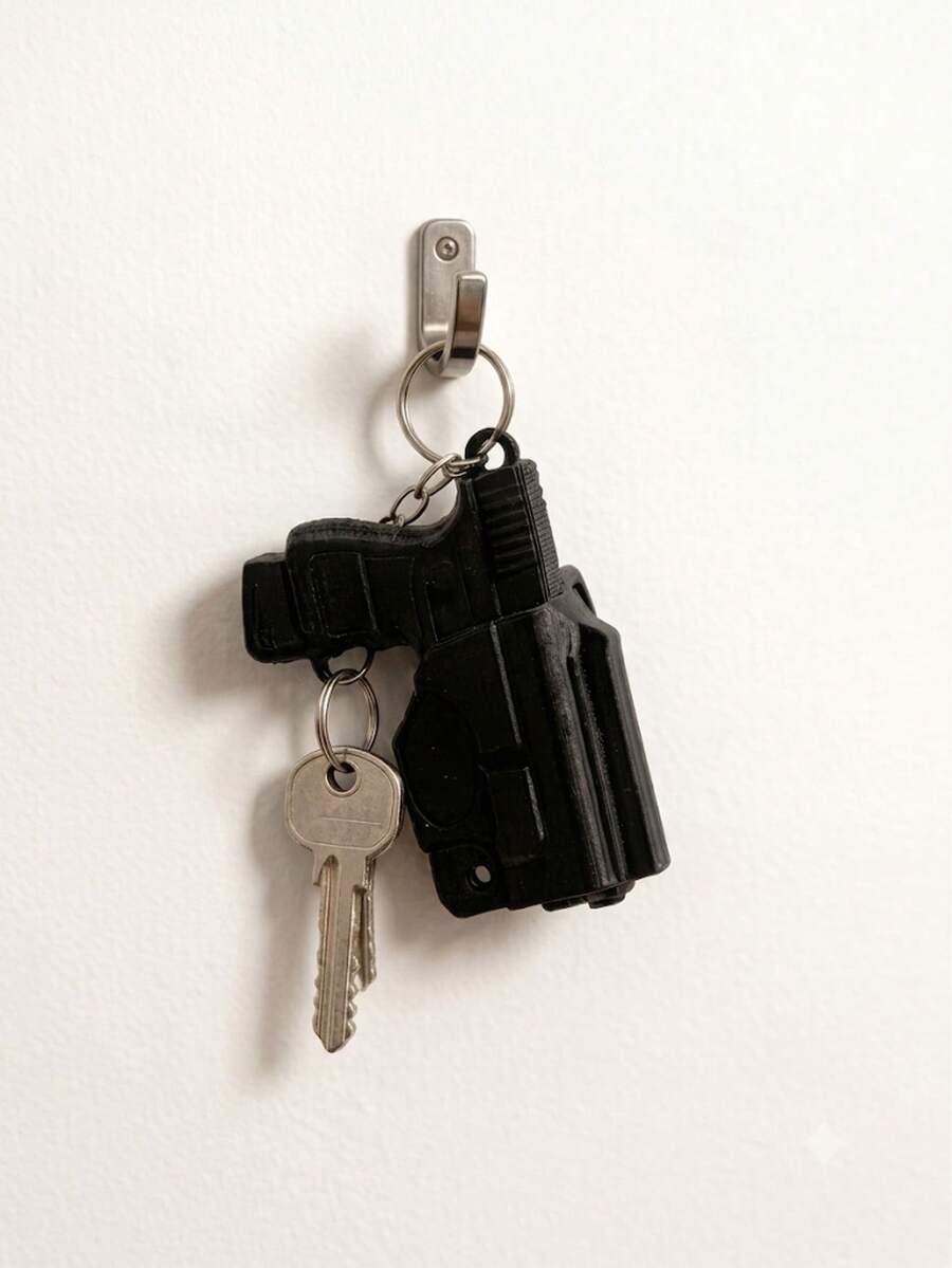 Abnehmbarer Mini-Schlüsselanhänger in Pistolenform, geeignet für Outdoor-Aktivitäten, kann als multifunktionaler Anhänger für Rucksäcke, Autos und andere Gegenstände verwendet werden, kreativ und neuartig, geeignet als Feiertags-/Geburtstagsgeschenk - Verschiedenfarbig - Übersicht 1