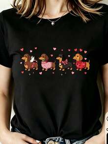Women T-Shirts - 黑色 - 查看 1