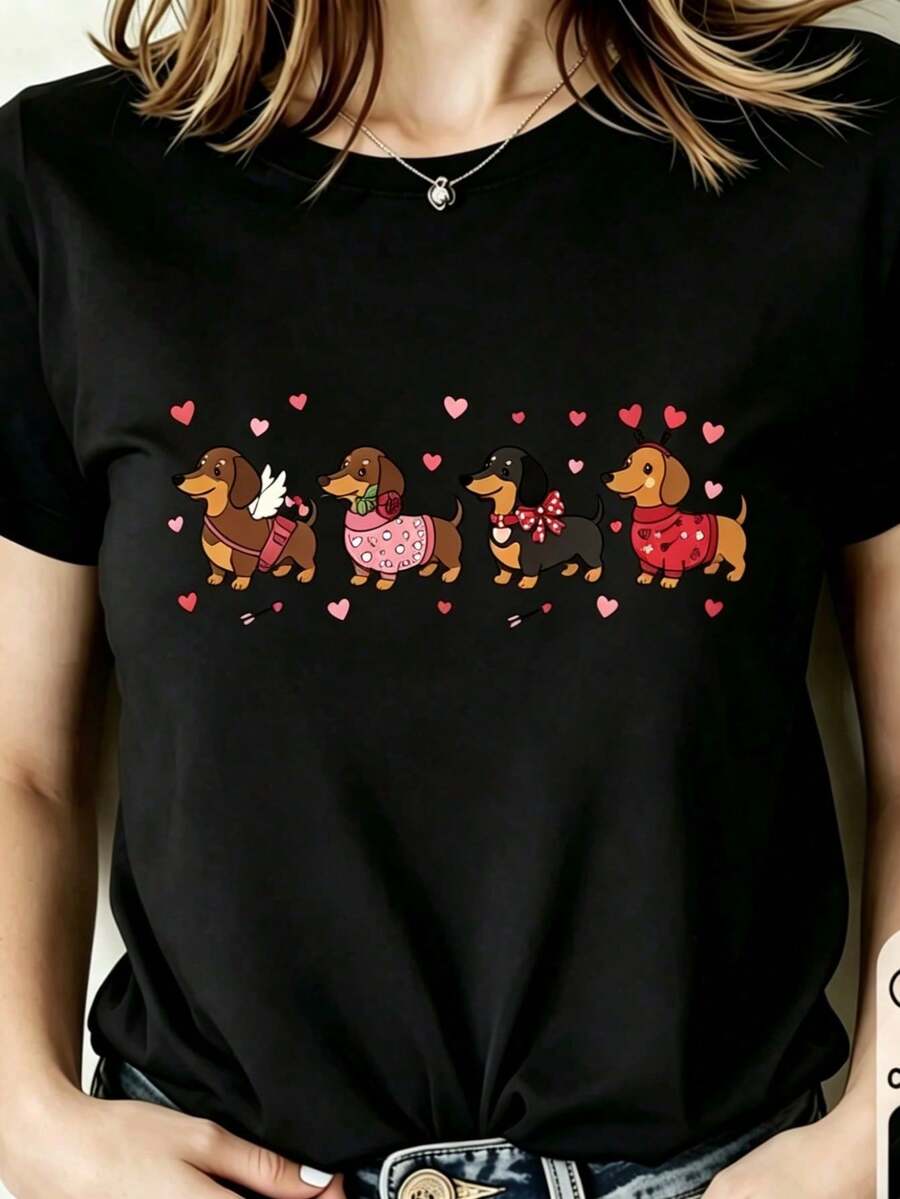 Women T-Shirts - 黑色 - 查看 1
