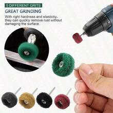 100Pcs Buffing Wheel Abrasive Polishing Deburring Wheels Metal Polishing Kit Rotary Tool Accessories For Metal Polishing, Rusting Cleaning, Paint Removal, And Other Fine Detail Work - Multcolour - View 7