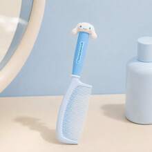 Peigne à cheveux bleu MINISO Sanrio Cinnamoroll, peigne de coiffage démêlant à long manche mignon de style dessin animé pour les soins capillaires quotidiens, outil de beauté - Bleu et Blanc - Voir 6
