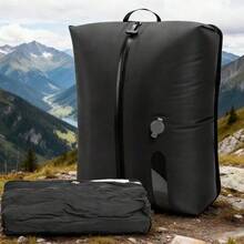 Bolsa de compresión al vacío reutilizable y ligera para viajes, para almacenamiento al aire libre, con diseño de cremallera sellada, válvula de aire desechable, sin necesidad de bomba de aire, ahorradora de espacio, adecuada para equipaje y bolsas de almacenamiento de mochilas - Negro - Ver 5