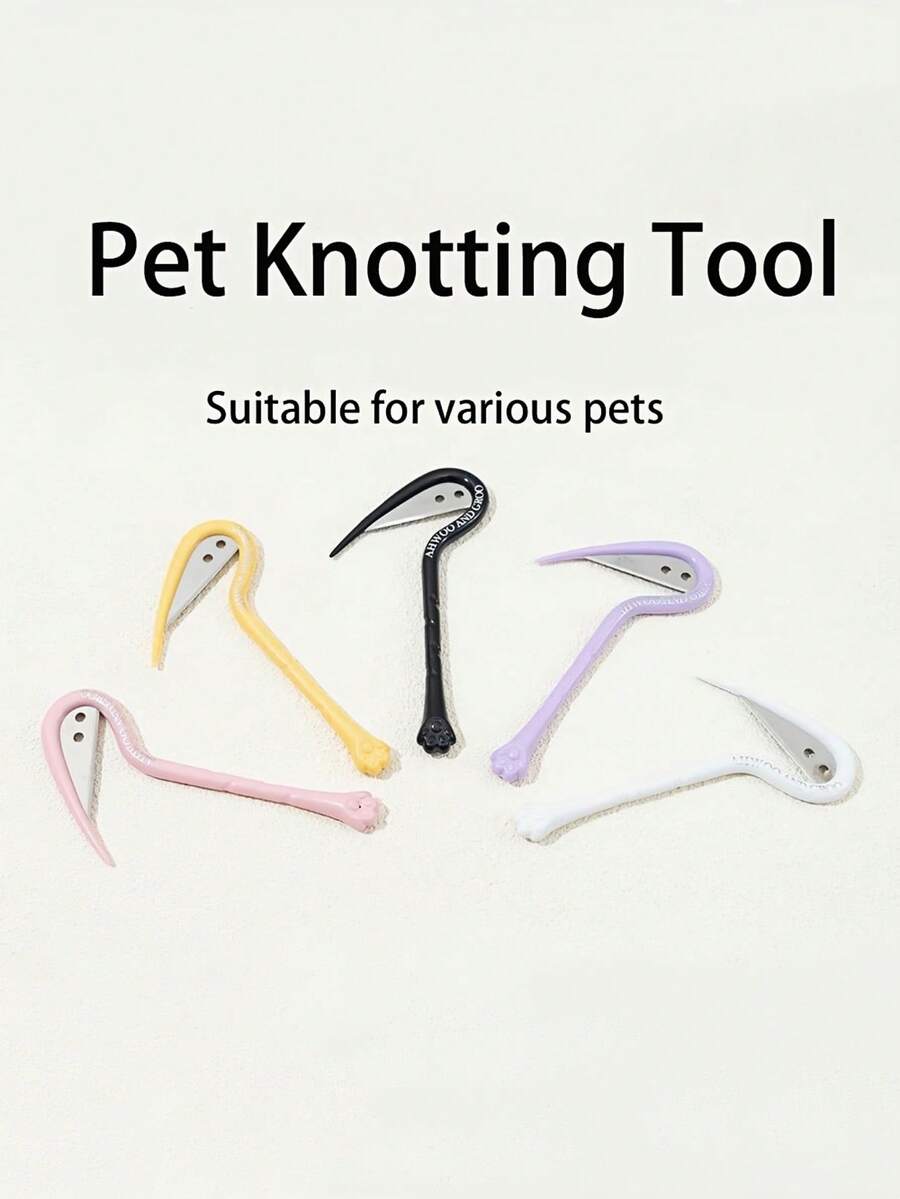 5er-Set Haarentfernung und Knoten-Schneidewerkzeuge für Haustiere, Knoten-Schneidewerkzeuge und Knoten-Schneidekämme, geeignet zur Reinigung des Fells von Katzen und Hunden, um es ordentlich zu halten, effektive Haustierpflege-Werkzeuge zum Entfernen von Knoten bei Katzen und Hunden, Haustierbedarf, langanhaltend - Verschiedenfarbig - Übersicht 1