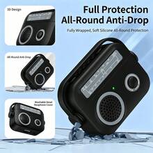 1pc Creative Radio Design TPU Soft Protective Case With Lock Buckle Stand For Airpodspro3 Bluetooth Earphones 4th Gen - Multicolor - View 2