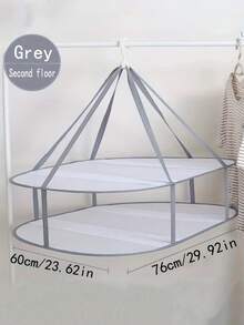 Multi-Layer Hanging Drying Rack, Windproof Drying Basket & Anti-Deformation Sweater Drying Net. Suitable For Balcony Drying And Clothing Storage In Living Room And Bedroom. - Multicolor - View 8