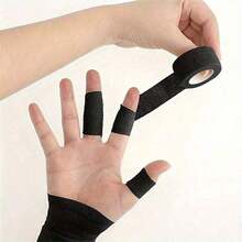 1 Set 4 Rolls Black Elastic Self-Adhesive Bandage, Flexible Breathable Non-Woven Adhesive Bandage - Black - View 6