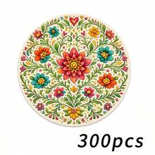 1/2/4/6/8/300pcs Minimalist Abstract Floral Pattern Luxury Placemats, Machine Washable Polyester Material, Heat-Resistant, Stain-Resistant, Waterproof And Easy To Clean, Suitable For Party And Kitchen Decor - Multicolor - View 24