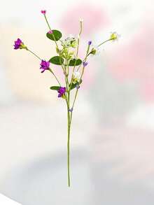 1-12pcs Colorful Spring Floral 17 Inch Spring Flower Stems Rustic Wildflower Bouquet Summer Flower Sprigs With Daisies, Suitable For Vase, Tabletop, Indoor, Wedding, Party - Multicolor - View 12