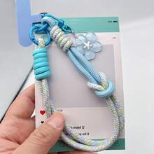 多彩百搭手腕手機掛繩 防摔防丟 短款通用夾式手機鏈 多巴胺色系掛繩 - 彩色 - 查看 7