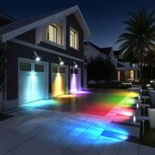 1/2PCS Solar Powered Outdoor Garden Lights With Light Sensor, 10 LED White/Warm/Colorful Light, Embedded Path Lawn Light, Multi-Function Detachable Wall Lamp, 3 Lighting Modes Safety Path Light, Outdoor Garden Decoration Solar Garden Light, Built-In Rechargeable Battery Solar Panel Charging Outdoor Camping Light, Suitable For Yard, Pathway - 10LED Wall Light/Lawn Light - View 3