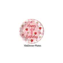 10/20/30/60件莓果主題1歲生日裝飾 草莓1歲生日裝飾套組 包含盤子 餐巾紙用品 粉色格紋草莓與蝴蝶結印花 一次性紙盤、杯子與餐巾紙 適合甜美1歲生日派對裝飾 - 彩色 - 查看 9