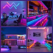 LITSHOW RGB Neon LED Strip Lights, 24-Key Remote Control, IP67 Waterproof, IC Independent Control, Music Sync, 16 Million Colors, Suitable For Room Decoration, Party, Christmas - RGB - View 8