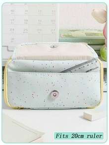 1pc INS Style Cartoon Multi-Layer Large Capacity Pencil Case, Cute Student Stationery Bag, High-Quality Polka Dot Pen Holder, Back To School, First Day Of School - View 8