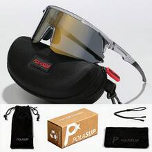 POLASUP Unisex Cool Sports Eyeglasses, Suitable For Cycling, Running And Driving, With Hard Protective Case, Cleaning Cloth, Storage Bag, Lanyard And Packaging Box Outdoor Accessories. - Multicolor - View 15