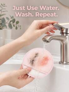 3 Pieceswashable And Reusable Makeup Removal Glove Set, Suitable For All Skin Types For Facial Cleansing, Makeup Removal, And Washing - Multicolor - View 4