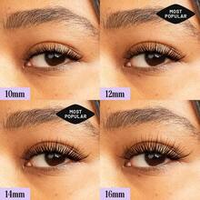 - Pestaas Postizas de Volumen Dramtico10 Mm - Mirada Densa Y Distintiva - Extensiones de Pestaas - Ligeras Y Naturales - Duran 10 Das - Seda Coreana - Libres de Crueldad A - Volumen - Ver 8