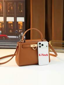 New Premium Fashion Versatile Handbag With Vintage Metal Ring Design Women's Small Square Bag - Multicolor - View 4
