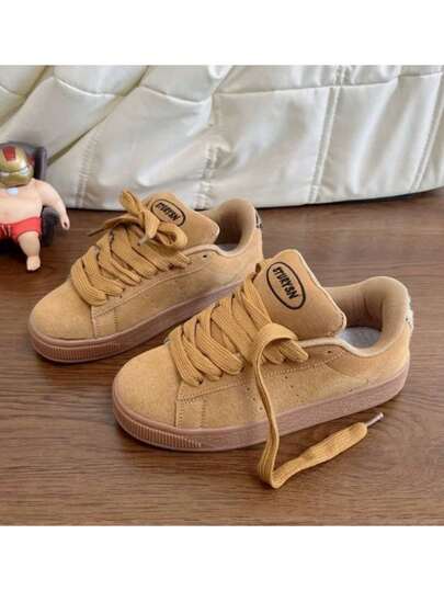 Nuevos zapatos de skate deportivos informales de alta calidad para mujer, estilo retro, suela gruesa, zapatos de mocasines dignos, suaves y cómodos.