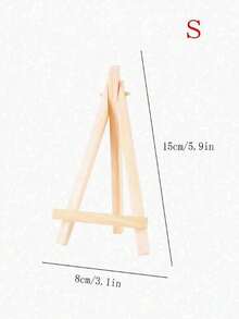 3pcs, 1pc Desktop Storage Rack, Kitchen Countertop Stand, Cookbook Holder, Wooden Easel, Wedding Table Number Holder, Photo Display Stand, Craft And Art Supplies, Home Decor, Natural Wooden Tripod Easel, Conference Display Stand, Wedding Display Stand - Multicolor - View 6