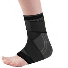 Adjustable Compression Ankle Support Brace For Men And Women, Suitable For Soccer, Fitness And Ankle Support - Black - View 10