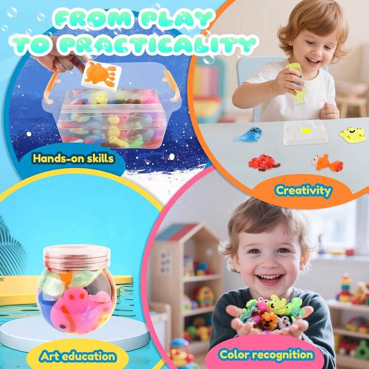 Magic Narcissus Hydrogel Set | Children's Arts & Crafts, Includes Random Non-Repeating Color Gels And Random Molds, Suitable For Party Favors And Creative Games, Art Supplies - Multicolor - View 8