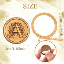 25pcs/Pack 3D Letter A Floral Vine Pattern Wax Seal Stickers, Self-Adhesive Envelope Seals For Wedding, Party, Birthday, Christmas - Letter a - View 4