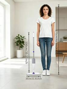 家用免手持噴霧拖把，附6/5/3/1個替換拖把布，360°旋轉平板拖把，靈活清潔工具，輕量人體工學設計，適用於硬木/瓷磚/硬木地板，居家必備 - 彩色 - 查看 3