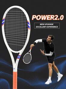 SALYWEE POWER100 Women Carbon Tennis Racket For Junior And Advanced Players, Light Weight Durable Tennis Racket, New Style Tennis Racquet For Indoor Outdoor Sports Games, Racket (Non-Slip Handle Grip Tape&Tennis Ball) With Bag - Multicolor - View 4