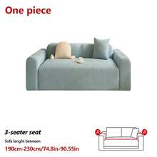 1pc Stretchable Pet-Friendly Sofa Cover, All-Season Slouchy Sofa Slipcover, Living Room Non-Slip Sofa Protector, Fully Dust-Proof - Multicolor - View 35