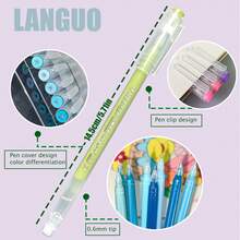 9-Color Neutral Pen Set, Large Capacity Creative Notebook Pen Set, 0.6mm Fine Tip, Smooth Writing, Suitable For Journaling, Note-Taking, Drawing, DIY Crafts And Art Supplies, Back To School, Independence Day Gift - Multicolor - View 12