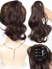 12 Inch Synthetic Ponytail Hairpiece For Women, Medium Length Short Curly Big Wave Wavy Hair Band Style, Halloween - Multicolor - View 19