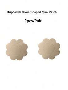 1 Pair Reusable Double-Sided Adhesive Breast Pads, Enhancing Cleavage, Self-Adhesive, Suitable For Strapless Bras, Bikini Tops, Swimsuit Bras And Sports Bras - Multicolor - View 9