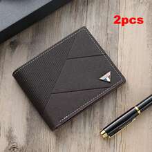 1pc Men's Classic Business Casual Solid Color Retro Short Wallet, With Card Slots, Can Hold Driver's License And Other Documents, Vintage Style, Large Capacity Multi-Card Slots, Business Casual Style, Birthday Gift, Graduation Gift, Father's Day Gift - Three Color Standard - View 17