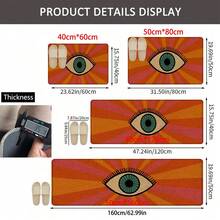 1pc Home Decor Eye Pattern Printed Linen Kitchen Rug, Kitchen Mat, Floor Mat, Bathroom Mat, Door Mat, 3D Printed Rectangular, Suitable For Living Room, Bedroom, Hallway, Bathroom, Laundry Room - Polyester Rug, Suitable For Indoor And Outdoor Home Decor - Multicolor - View 11
