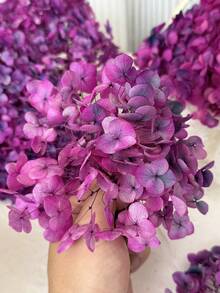 1 Caja de Flores Artificiales, Hortensias Falsas Multicolor - Perfectas para Manualidades DIY, Velas, Bodas, Proyectos Hechos a Mano, Navidad - degradado negro-púrpura - Ver 2