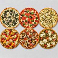 1 Set 6pcs Realistic Pizza Food Round Coasters, Italian Style Fun Creative Design, Heat Resistant Insulation Pads, Home Kitchen Tabletop Decor, Suitable For Restaurant Party Pizza Lovers Gift Arrangement - Multicolor - View 10