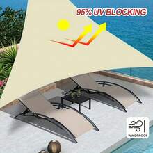 Outdoor Triangle Sun Shade Sail, Suitable For Patio, Garden, Backyard And Deck, Outdoor Patio Balcony Sun Shade, Marine Sun Shade With Ropes And Storage Bag, 3x3x3m/4x4x4m - Triangle - View 5