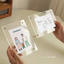 Elegant Acrylic Photo Frame, Transparent Postcard And Photo Display Stand - Suitable For Home And Office Decor - Horizontal Or Vertical Acrylic Photo Frame With Stand, Birthday And Graduation Gift - Multicolor - View 7