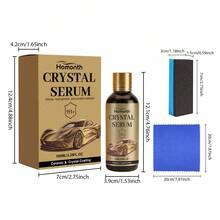 100ML 9H+ Ceramic Car Paint Coating Crystal Essence Set, Hydrophobic Glossy Anti-Scratch Car Paint Sealant, Includes Towel And Sponge, Long-Lasting Car Paint Protection Polishing Care - Liquid - View 9