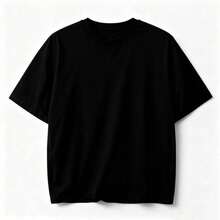 Unisex T-Shirt With Sparkling Star Print, Minimalist Style, Versatile Casual Wear For Everyday Use, Local Shipping In Mexico - 黑色 - 查看 2