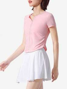 CAMEL CROWN Women's Outdoor Sports T-Shirt, Quick-Drying Breathable Running & Fitness Wear - Youthful Pink - View 2