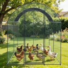 BingoPaw Large Metal Chicken Run Coop Walk-In Poultry Duck Pen Garden With Waterproof Cover - View 3