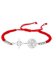 LIKGREAT 1pc Double Protection Bracelet Witch Knot Pentagram Tetragrammaton Stainless Steel Jewerly - Bracelet Series - View 2