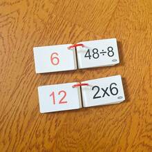 90 piezas/Caja Tarjetas de Multiplicación y División - Incluye 2 Anillos de Tarjetas Rojas, Herramienta de Ejercicio Matemático Cerebral, Ayuda de Memoria de Fórmulas Matemáticas, Suministros de Aprendizaje, Regreso a la Escuela - A - Ver 3