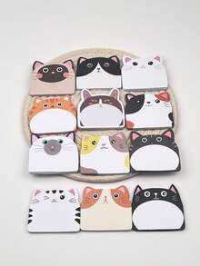 360 Sheets Cute Cat Sticky Notes - 12 Designs (30 Sheets Each), Creative Diary Sticky Notes, Suitable For Notebooks And Various Note-Taking Occasions - Multicolor - View 6